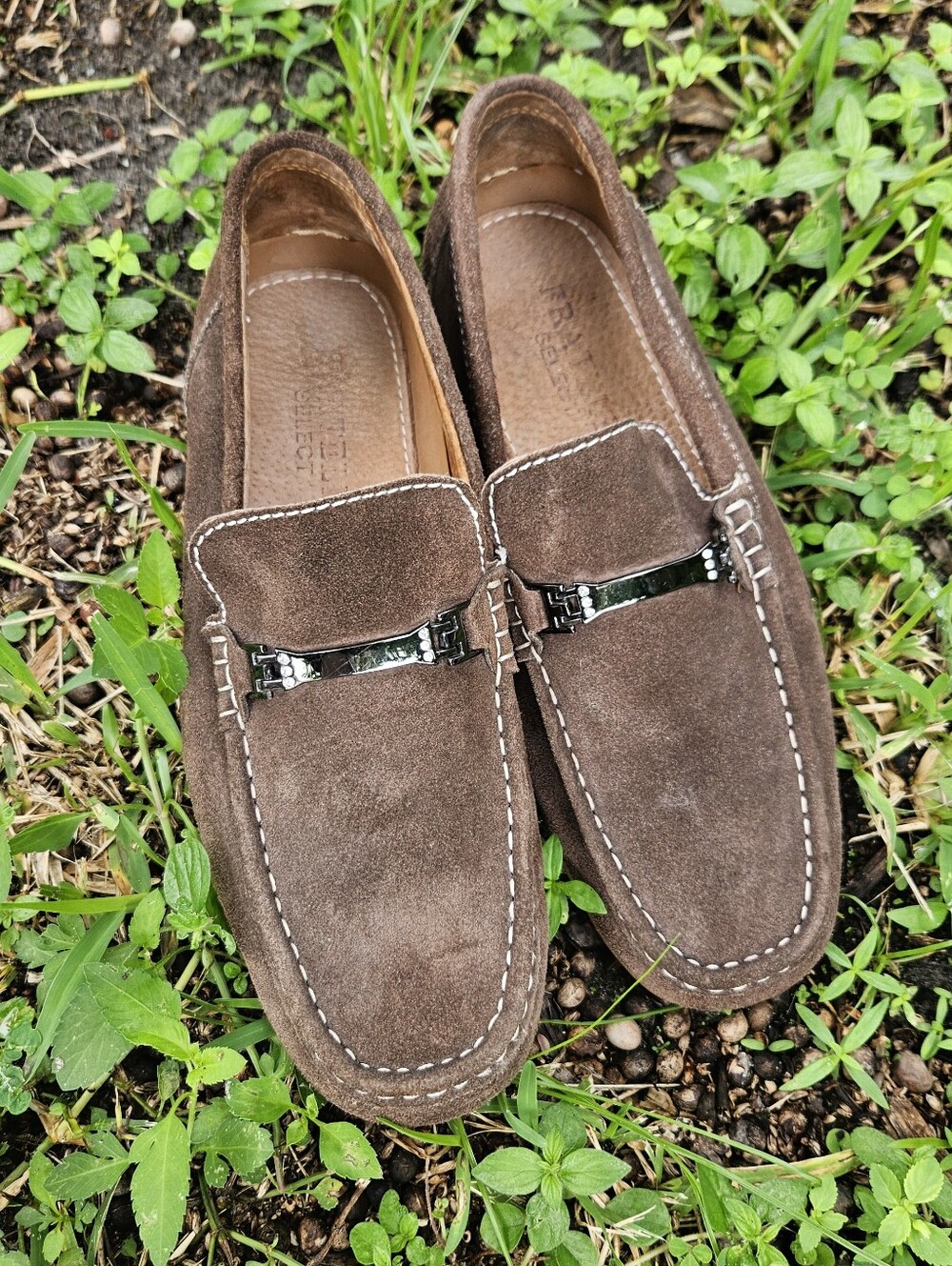 FRATELLI BROWN SUADE LOAFERS, LEATHER LOAFERS , BROWN LOAFERS